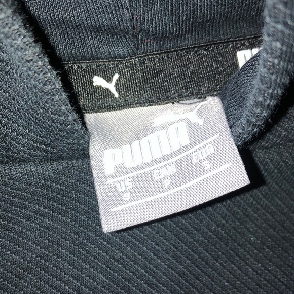Puma hoodie black cropped logo athlesiure - Picture 8 of 10